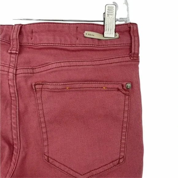 Pilcro And The Letterpress Pants Women's 25P Pink Denim Fit Slit Hem Crop Jeans - Picture 9 of 12